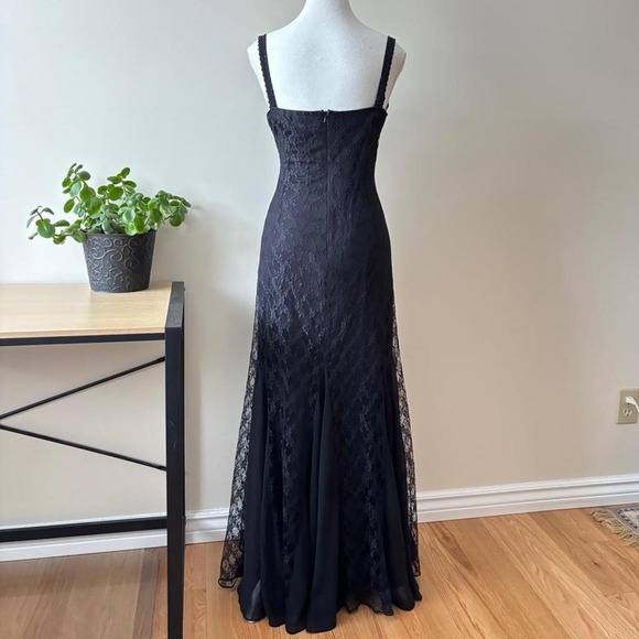 VINTAGE BLACK MAXI DRESS - Picture 4 of 5